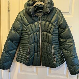 Guess Forest Green Quilted Puffer Jacket